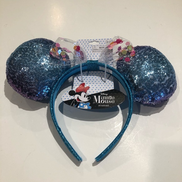 Minnie Mouse headband sequins Ombre blue&Purple - Picture 5 of 5